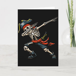 Dabbing Skeleton Pirate Funny Dance Costume Boys K Card