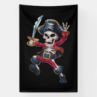 Dabbing Skeleton Pirate Halloween Kids Jolly Roger