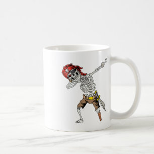 Dabbing Skeleton Pirate Halloween Kids Jolly Roger Coffee Mug