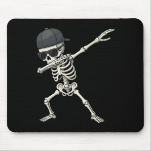 Dabbing Skeleton Pirate Halloween Kids Jolly Roger Mouse Pad