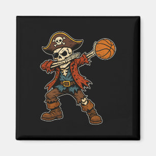 Dabbing Skeleton Pirate Sketll Halloween Pirate Da Magnet