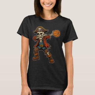 Dabbing Skeleton Pirate Sketll Halloween Pirate Da T-Shirt