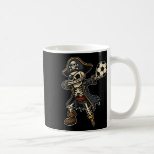 Dabbing Skeleton Pirate Soccer Halloween Pirate Da Coffee Mug