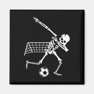 Dabbing Skeleton Soccer Humour Funny Halloween Gif Magnet