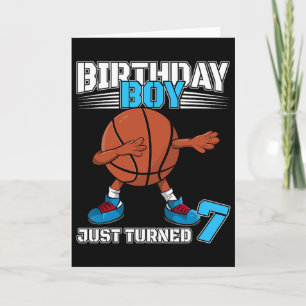 Dabbing Sketll 7th Birthday Boy 7 Years Old Boys D Card