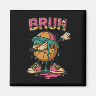 Dabbing Sketll Drip Bruh Sketll Drip Ice+cream Ck Magnet