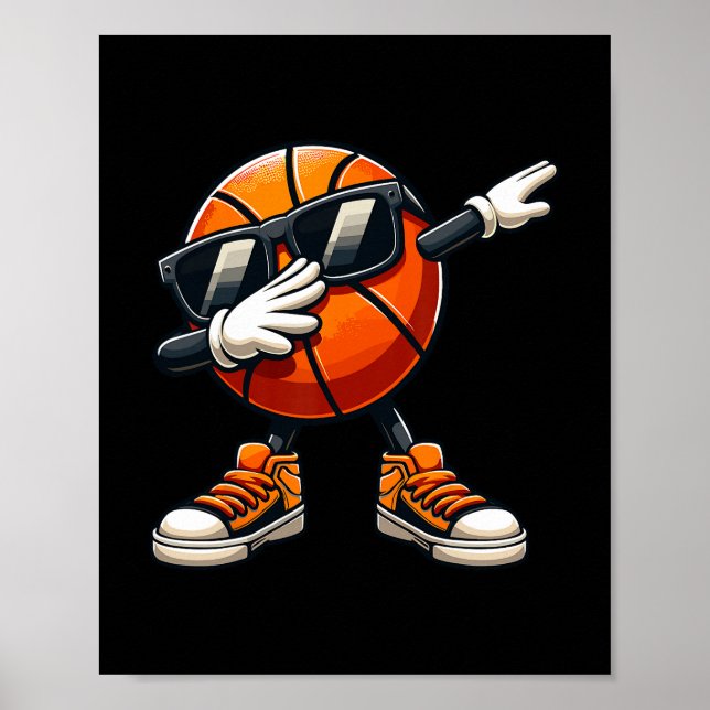 Dabbing Sketll Ll Sungles Funny Sketll  Poster (Front)