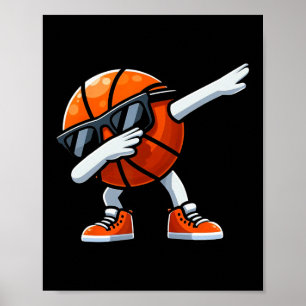 Dabbing Sketll Sports Player Sketll Team Game Love Poster
