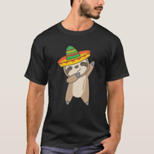 dabbing Sloth Cinco De Mayo süße Tiere Mexico T-Shirt
