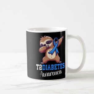 Dabbing Sloth Diabetes Awareness Type 2 Diabetes B Coffee Mug