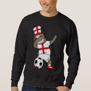 Dabbing Sloth England Football English Flag Soccer Sweatshirt