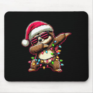 Dabbing Sloth Xmas For Kids Boys Girl Sloth Lover Mouse Pad