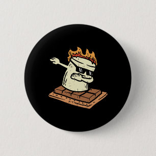Dabbing Smore Marshmallow Cute Dab Dance Camping C 2 Inch Round Button