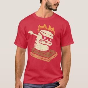 Dabbing Smore Marshmallow Cute Dab Dance Camping C T-Shirt