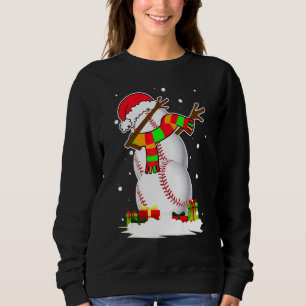 Dabbing Snowman Baseball Ball Santa Christmas Paja Sweatshirt