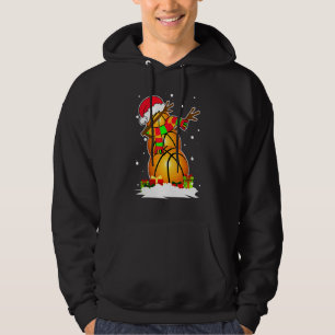 Dabbing Snowman Basketball Ball Santa Christmas Pa Hoodie