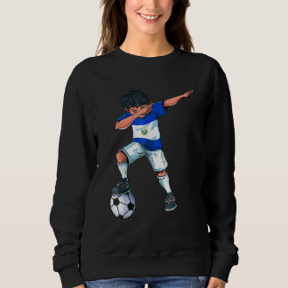 Dabbing Soccer Boy El Salvador Salvadoran Football Sweatshirt