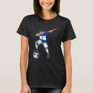 Dabbing Soccer Boy El Salvador Salvadoran Football T-Shirt