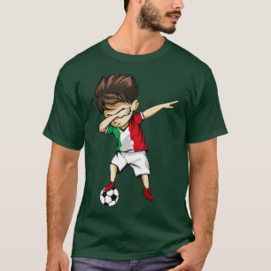 Dabbing Soccer Boy Italy Jersey  - Italian Footbal T-Shirt