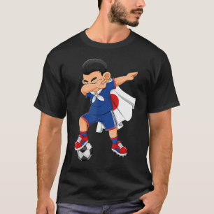 Dabbing Soccer Boy Japan Football Flag Kids T-Shirt