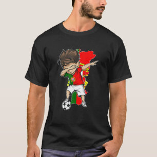Dabbing Soccer Boy Portugal Jersey - Portugal Map T-Shirt