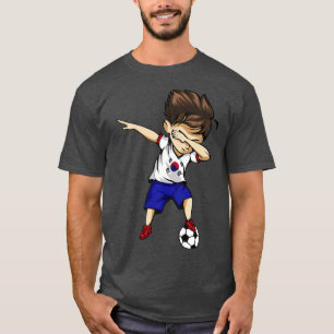 Dabbing Soccer Boy South Korea Jersey Korean Foot T-Shirt