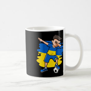Dabbing Soccer Boy Ukraine Jersey Ukrainian Footll Coffee Mug