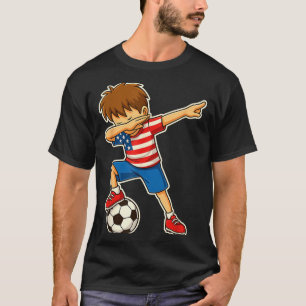 Dabbing Soccer Boy Usa United States Boys Youth T-Shirt