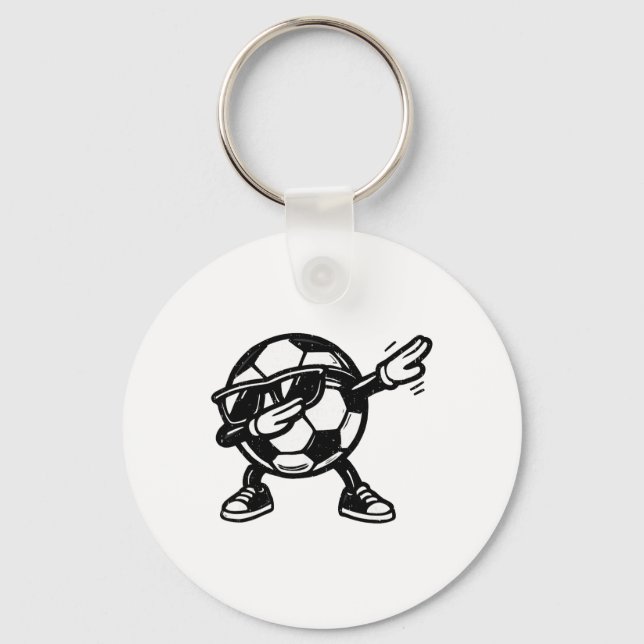 Dabbing Soccer Ll Funny Sport Player Dab Dance Foo Keychain (Front)