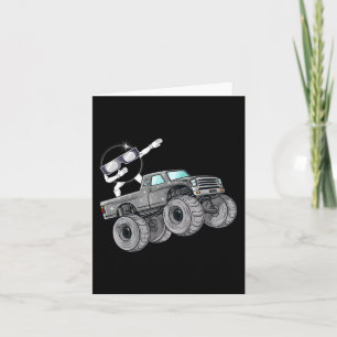 Dabbing Solar Eclipse Monster Truck Fun Boys Kids  Card