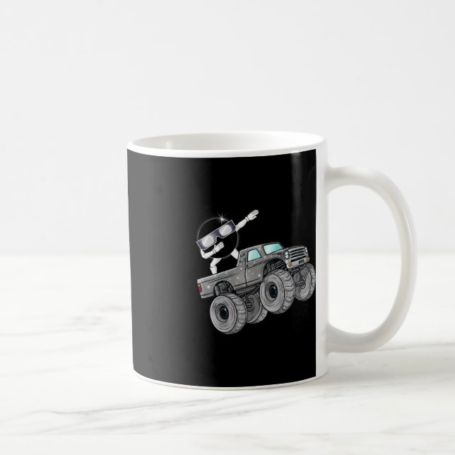 Dabbing Solar Eclipse Monster Truck Fun Boys Kids  Coffee Mug (Right)