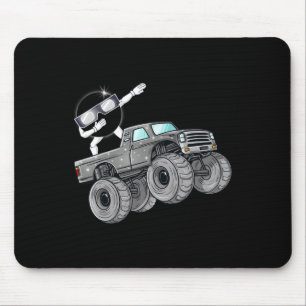 Dabbing Solar Eclipse Monster Truck Fun Boys Kids  Mouse Pad