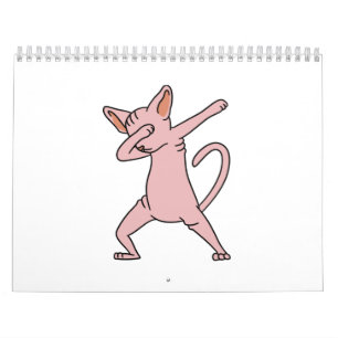 Dabbing Sphynx Cat Calendar
