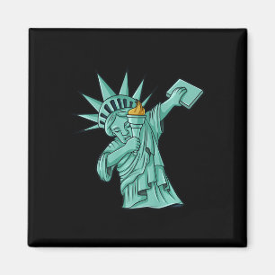 Dabbing Statue Of Liberty 4th Of July Kids Boys   Magnet