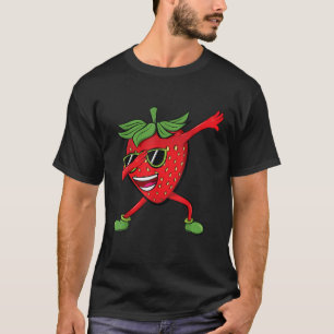 Dabbing Strawberry Dancing Strawberry Summer Fruit T-Shirt