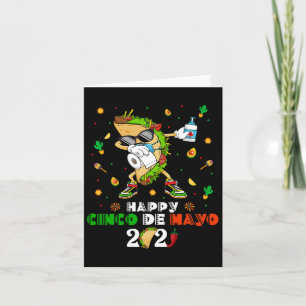 Dabbing Taco Cinco De Mayo 2021 Face Mask Quaranti Card