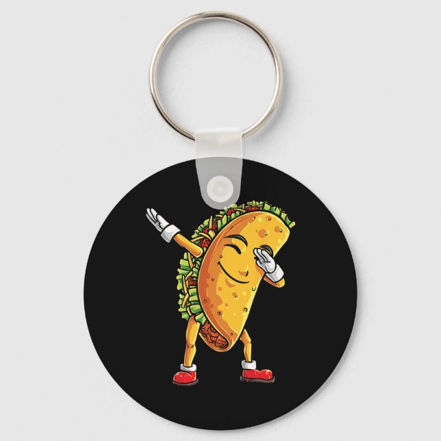 Dabbing Taco Cinco De Mayo Funny Boys Men Mexican  Keychain (Front)