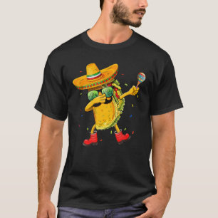 Dabbing Taco Cinco De Mayo Kids Boys Mexican Food T-Shirt
