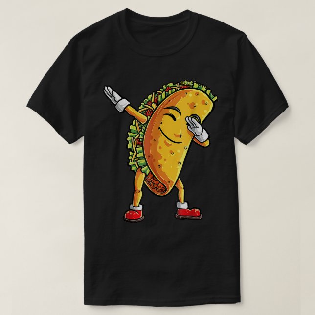 Dabbing Taco Funny Boys Men Mexican Food Dab  T-Shirt (Design Front)