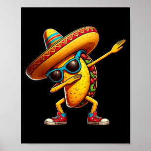 Dabbing Tacos Bruh Cinco De Mayo Fiesta Mexican Bo Poster