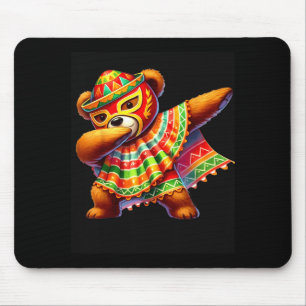 Dabbing Teddy Bear Lucha Libre Cinco De Mayo Mexic Mouse Pad