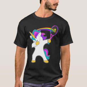 Dabbing Tennis Unicorn Dancing Dab For Tennis Girl T-Shirt