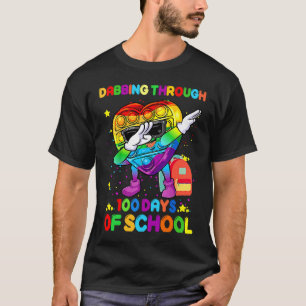 Dabbing Through 100 Day Of School Heart Pop It St T-Shirt