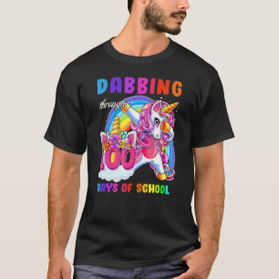 Dabbing Through 100 Days Of School Dabbing Unicorn T-Shirt