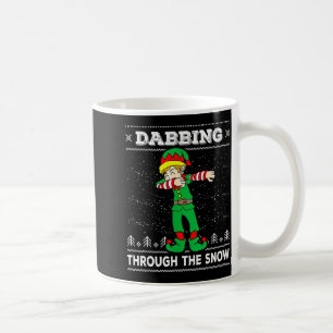Dabbing Through The Snow Elf Dab Ugly Christmas Sw Coffee Mug