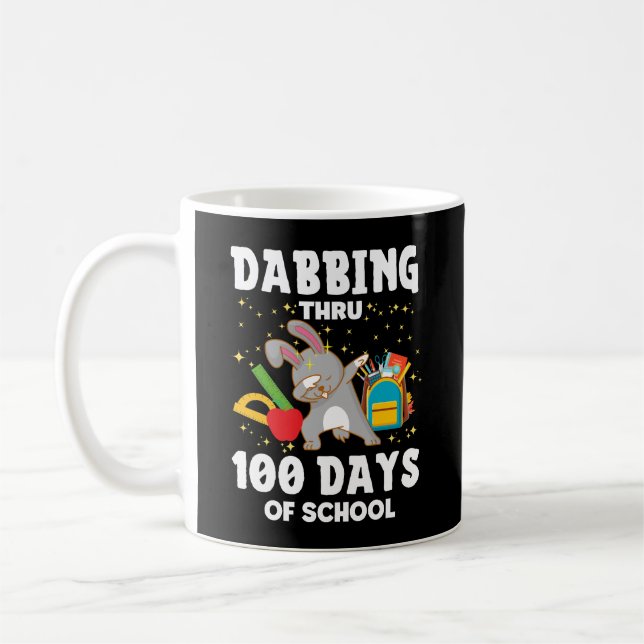 Dabbing Thru 100 Days Of School Coffee Mug (Left)