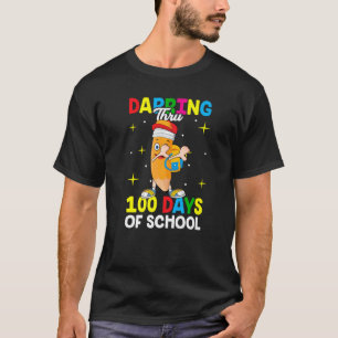 Dabbing Thru 100 days of school Dab Crayons Teach T-Shirt