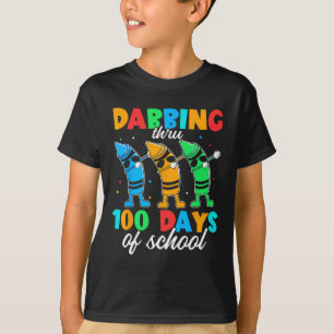 Dabbing Thru Crayon Brighter 100 Day School Studen T-Shirt