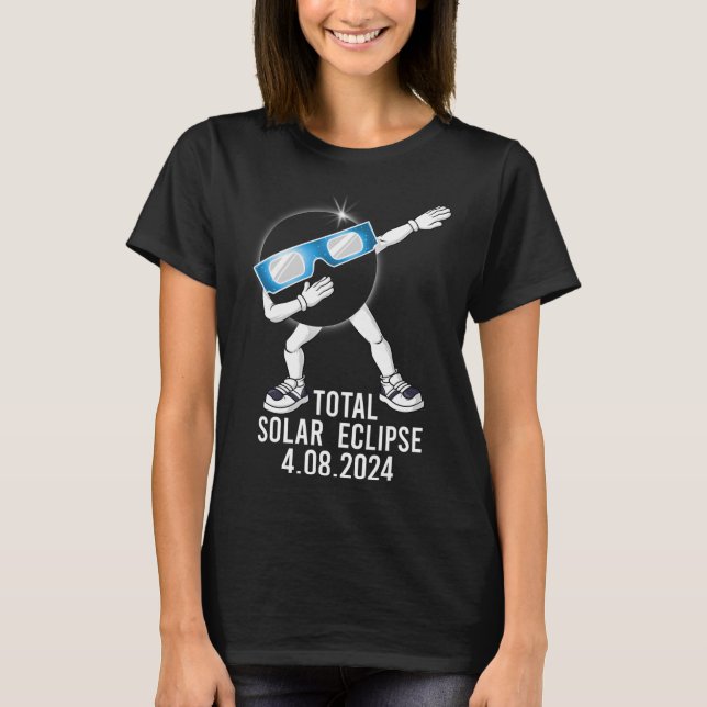 Dabbing Total Solar Eclipse 04.08.2024 Fun Dab Boy T-Shirt (Front)