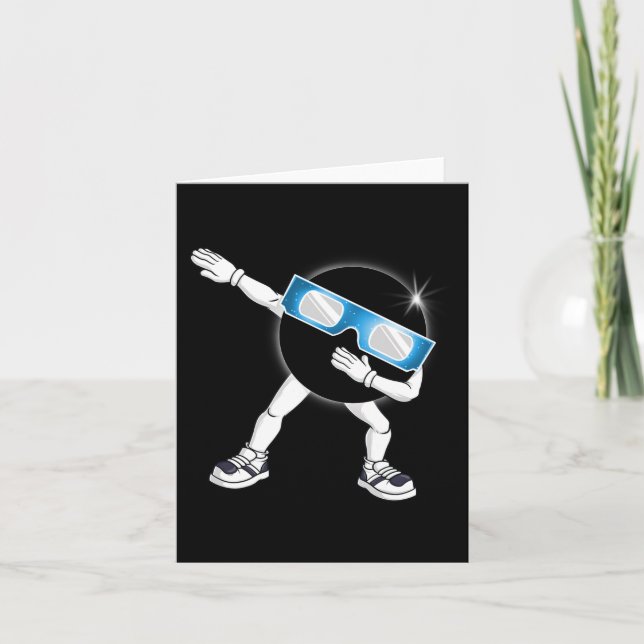 Dabbing Total Solar Eclipse 2024 Totality Dab Boys Card (Front)